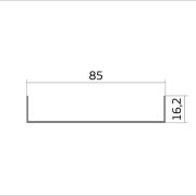 Профиль KD-02 (3,0) золото м  (упор прямой)