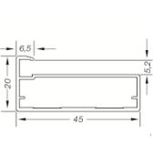 Профиль фасадный рамочный 20*45*2,9 м MS 1-35  ЗОЛОТО